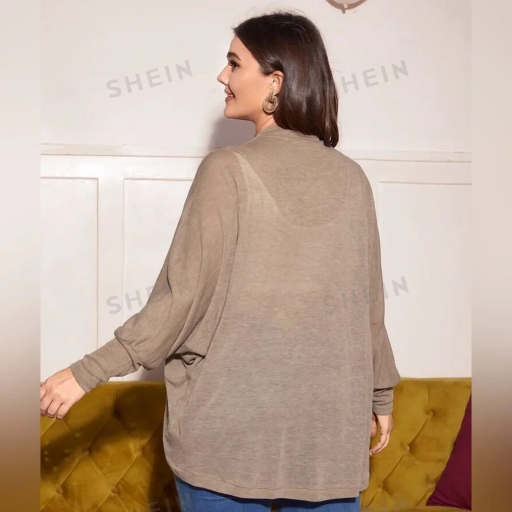 Batwing Cardigan in Khaki - Picture 3 of 9